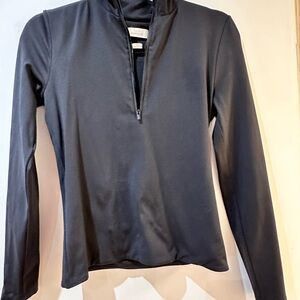 Neutral Tone Long-Sleeve Quarter-Zip Top